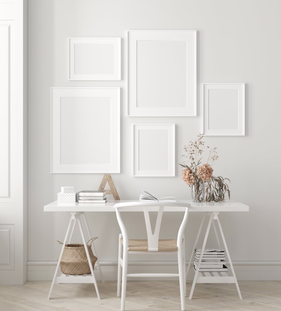 where to hang wall art in your home office for good feng shui